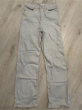 Signature by Levi Strauss High-Rise Beige Wide-Leg Jeans
